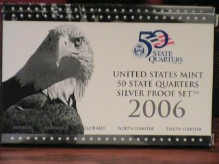 2006 United States Mint 50 State Quarters Silver Proof Set 5 Coins