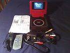 Venturer PVS122BN Portable DVD Player (3.6) WORKS WITH EXTRAS. FREE 