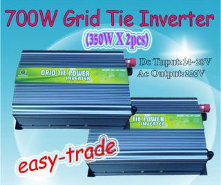 700w(2*350w) grid tie power inverter, AC220V, DC14V 28V, 700watt(2 