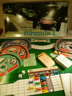 VINTAGE BOARD GAME FORMULA 1 by WADDINGTONS 1960s BOXED VGC
