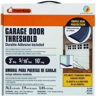   10´L x 5/16 Th. Black Garage Door Threshold Seal Thermwell GFS10