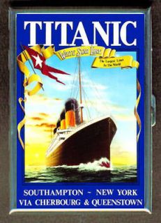 TITANIC POSTER WHITE STAR ID Holder, Cigarette Case or Wallet: MADE IN 