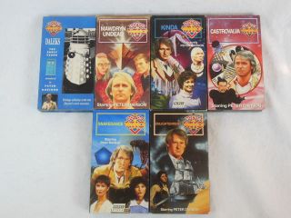 DOCTOR WHO   LOT OF SIX VHS TAPES   All Starring PETER DAVISON