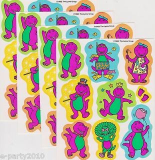 sheets Vintage BARNEY & BABY BOP STICKERS ~ Birthday Party Supplies 