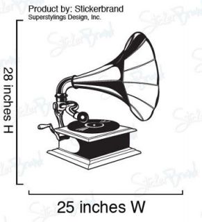 Vinyl Wall Decal Sticker Antique Record Phonograph