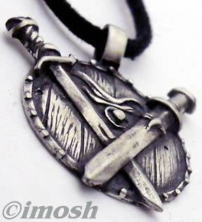 Necklace   Warrior Shield Pendant VIKING norse thor SWORDS new charm