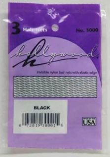 900 HOLLYWOOD INVISIBLE HAIRNETS   25   12 PACKS OF 3 HAIR NETS MADE 