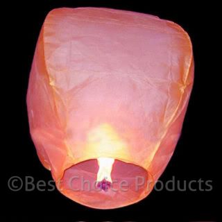  Red Paper Chinese Lanterns Sky Fly Candle Lamp for Wish Party Wedding
