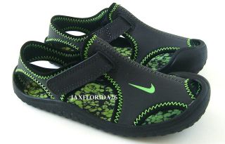 Nike Kids Sunray Protect Water Sandals Shoes 12 13 1 2 Youth Grey 
