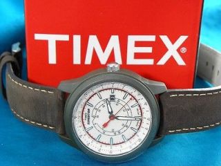   TIMEX MILITARY STYLE TACY TELEMETER WATCH WITH SUEDE LEATHER BAND NIB