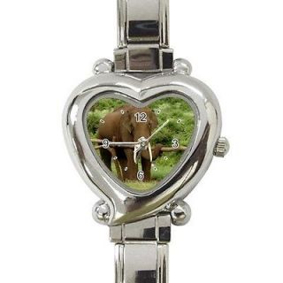 Largest Land Mammal African Elephant heart wrist watch