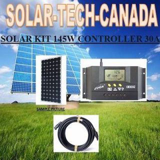 Solar Panel Panneau Solaire PV KIT 145 Watt 145W W 30A LCD charger 