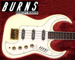 Burns London BISON BASS Guitar NEW+Flight Case White
