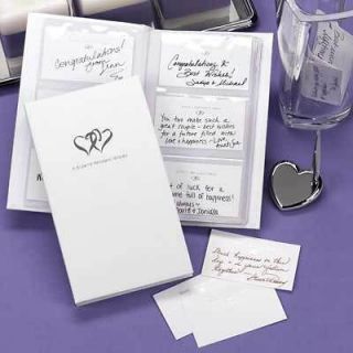 Linked Hearts Well Wisher Wedding Guest Book White