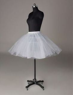 White knee length Prom wedding dress petticoat underskirt Crinoline 