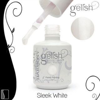Gelish Soak Off .5 oz Sheek White Gel Nail Color UV Manicure Harmony 
