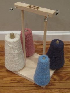 Yarn or Wool Cone Holder Rack for Weaving Loom Bobbins