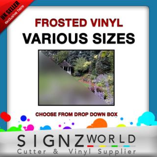 CHOOSE ANY SIZE FROSTED VINYL SIZE, WINDOW FILM, PRIVACY GLASS FILM 