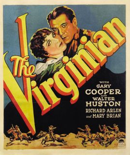 The Virginian (1929) Gary Cooper Cult Western movie poster print