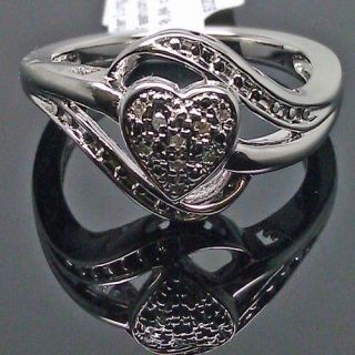 White Gold Coated Ladies Diamond Ring in Size10 For $44.99 Sale Price 