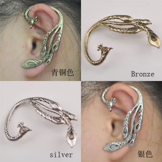   Peacock Animal Ear Cuff Stud Earring Wholesale Jewelry Finding N945