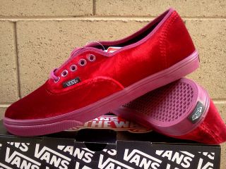 Vans Authentic Lo Pro Velvet Rhododendron Womens Casual Skate Shoes
