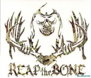 Hunting Decal Reaper Skull Deer Rack camo vinyl 6x5.5 68229