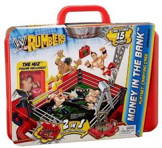 WWE RUMBLERS MONEY IN THE BANK PLAYSET & CARRYING CASE W/ THE MIZ *NEW 