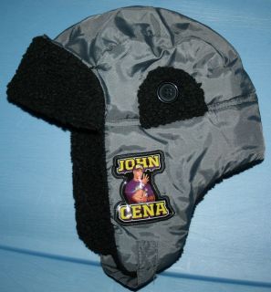 NEW Boys Gray WWE JOHN CENA Winter Trapper Hat ~OSFM~