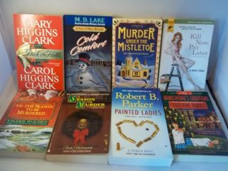 LOT OF 8 MURDER MYSTERIES KILL NOW PAY LATER + DECK THE HALLS + COLD 