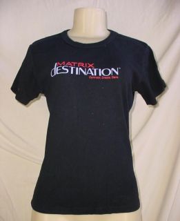 2006 Matrix Destination Hair Design Womens T Shirt Black   size L