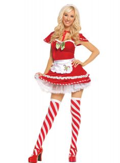 Ms Kandi Kane Halloween Female Christmas Costume Women Party Dress 