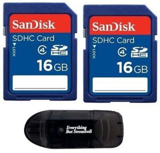 16GB x2 = 32GB SANDISK SD SDHC CLASS 4 MEMORY CARD FOR DIGITAL CAMERAS 