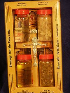 Special gift Wood Crucefix & Holy Water,Earth,In​cense,Oil from 