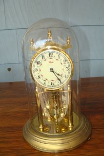 Antique Kundo Brass Anniversary Clock Kieninger & Obergfell 400 day 