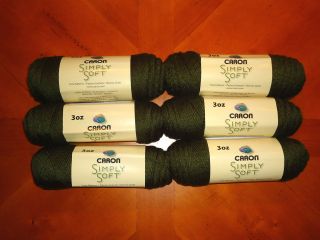 Caron Simply Soft Yarn Lot Of 6 Skeins (Forest Floor #2693)