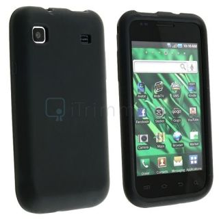 Black Rubber Silicone Gel Soft Skin Case Cover For Samsung Galaxy S 4G 