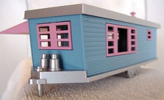 1950s MOBILE HOME TRAILER CAMPER O SCALE BUILT UP TRAILER HOUSE 