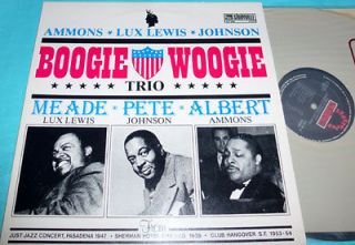   Lux Lewis, Pete Johnson & Albert Ammons   Boogie Woogie Trio NM LP