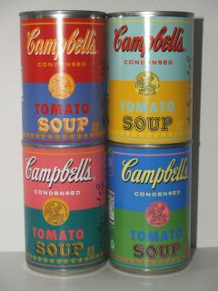ANDY WARHOL LTD EDITION CAMPBELL SOUP CANS 4 CANS FULL SET 50TH 