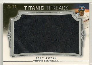 Tony Gwynn 2011 Topps Marquee GU Jersey #d 48/99 Titanic Threads Relic 