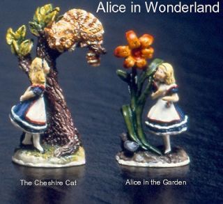  Miniatures by Olszewski   Alice in Garden & Alice & the Cheshire Cat