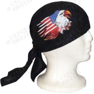   HAT USA Bald Eagle & Torn American Flag DU DOO RAG NEW WHOLESALE SALE