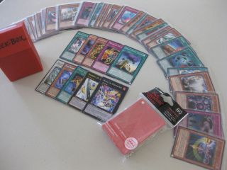 60* YuGiOh! Cards Pack with XYZ + Rares + Holos + Ultra Pro Deck Box 