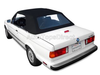 BMW 3 Series Convertible Top, Black Stayfast Cloth, Plastic Window 
