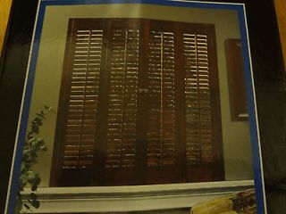 Allen+Roth Colonial Mahogany BassWood Louver Interior Shutters 29 