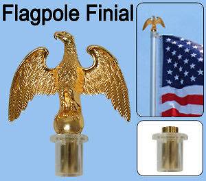 Handcrafted Gold Eagle Finial Top for 20FT 25FT Telescopic Flag 