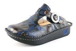 Alegria ALG 336 Classic Emboss Blue Clog Mule Shoe Size 38 8 8.5 NEW