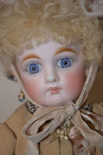 Rare Gorgeous Antique Almond Eyed Portrait Jumeau Bebe Doll   Cabinet 