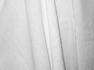 Crinkled Gauze 100% Cotton White 48/50 wide Fabric